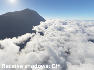 Receive shadows from surfaces = Off