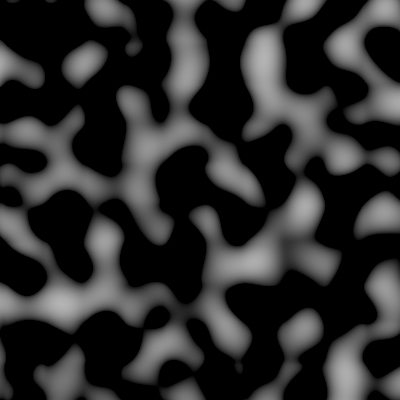 Rendered top view of Perlin 3D scalar noise pattern.