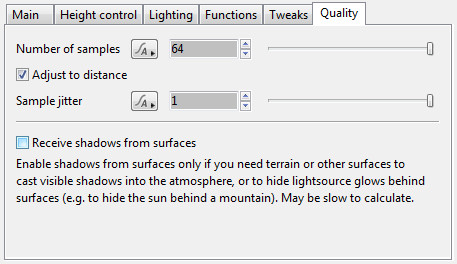 Planet Atmosphere - Quality Tab