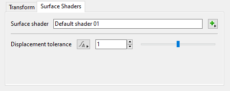 Surface Shaders Tab