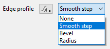 Edge profile options.