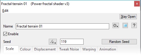 The node properties in a floating window