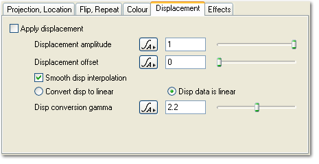 Image Map Shader - Displacement Tab