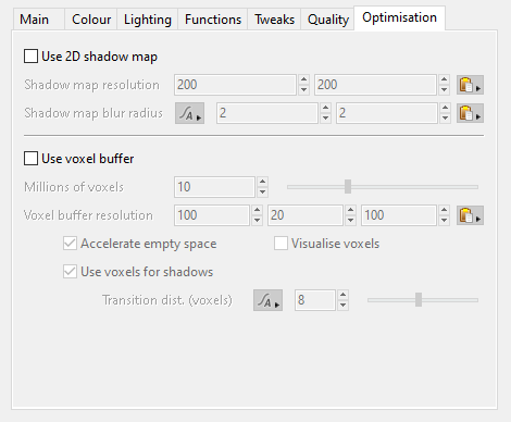 Optimisation Tab