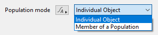 Population mode options.