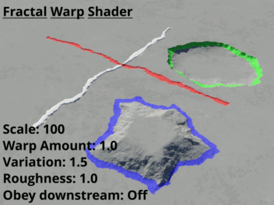 Effect of enabling downstream Smoothing shaders over 1000 metres.