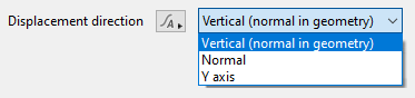 Displacment direction options.