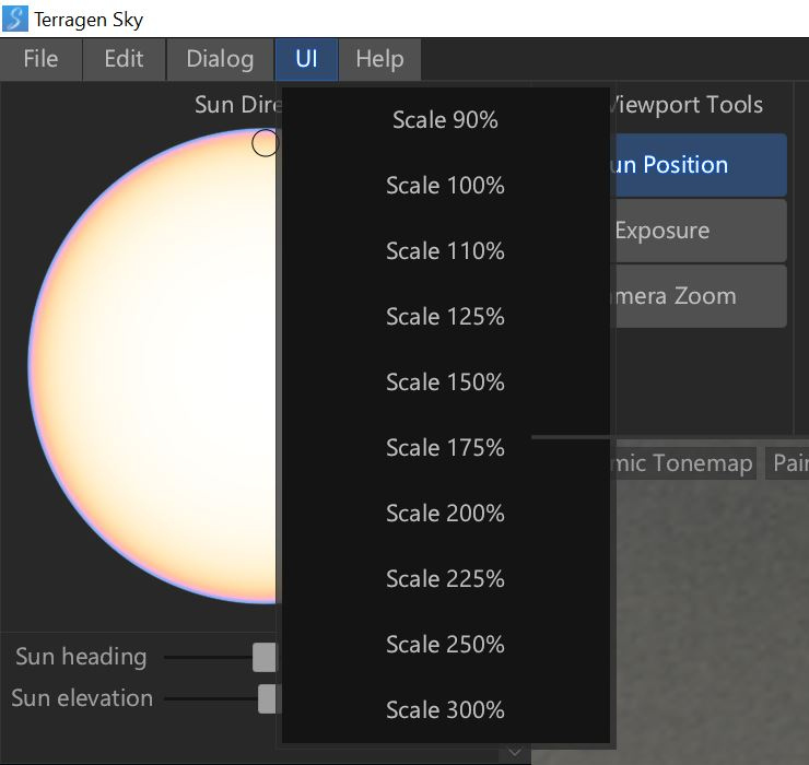 UI menu.