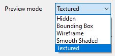Preview mode options