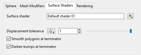 Surface Shaders Tab