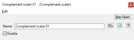 Complement Scalar