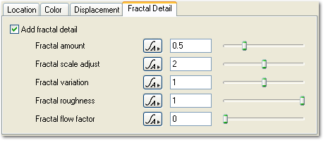 Heightfield Displacement Shader - Fractal Detail Tab