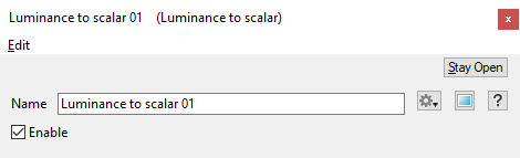 Luminance to Scalar