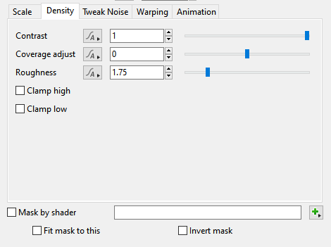 Density Tab