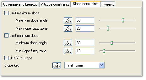 Distribution Shader v4.01 - Slope Constraints Tab