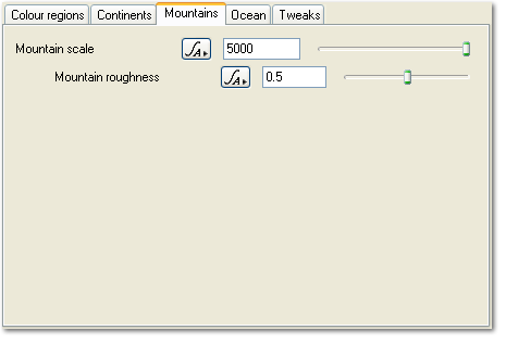 Planet Surface Shader - Mountains Tab