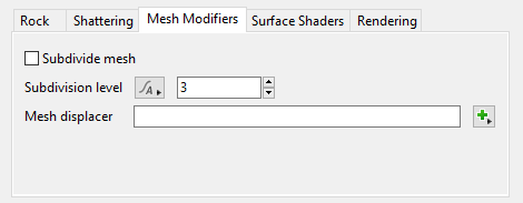 Mesh Modifiers Tab