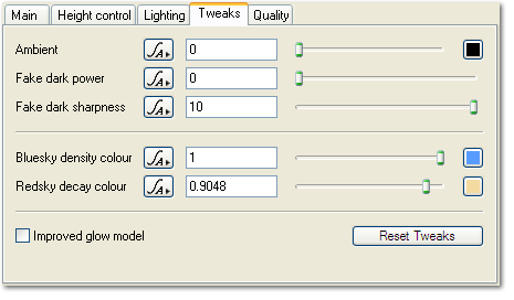 Planet Atmosphere - Tweaks Tab