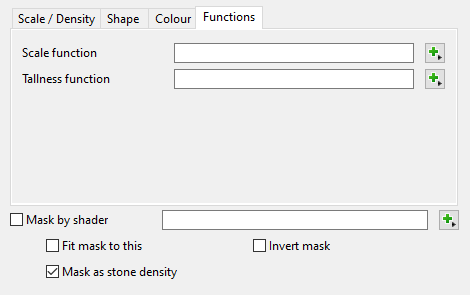 Fake Stones Functions Tab