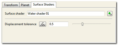 Lake - Surface Shaders Tab