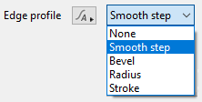 Edge profile options.