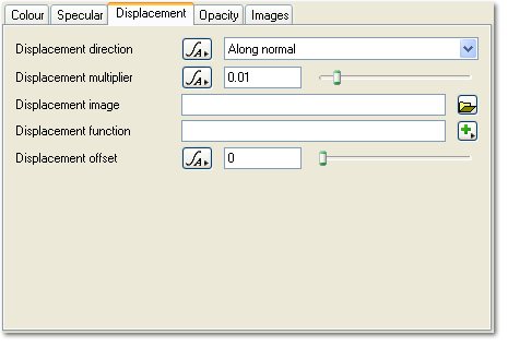 Default Shader - Displacement Tab