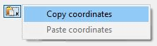Coordinates button options