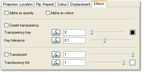 Image Map Shader - Effects Tab