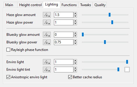 Planet Atmosphere Lighting Tab