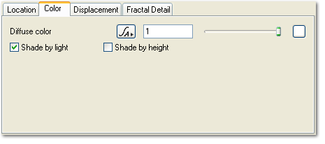 Heightfield Displacement Shader - Colour Tab