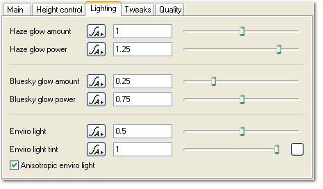 Planet Atmosphere - Lighting Tab