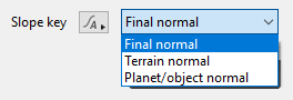 Slope key options