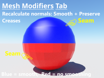 Normals recalculated with Smooth + Preserve creases