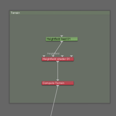 Heightfield load operator assigned to the Heightfield shader