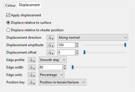 Displacement tab.