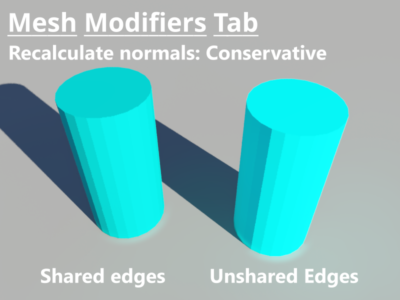 Normals recomputed with Conservative Update.