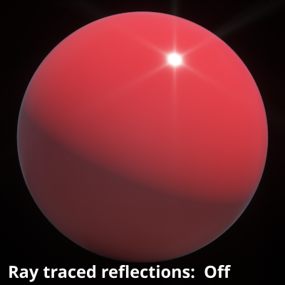 Ray traced reflections unchecked.