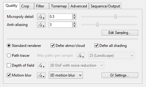 Render - Quality Tab in Terragen 4.4