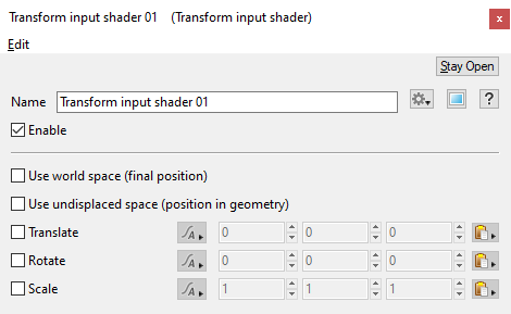 Transform Input Shader