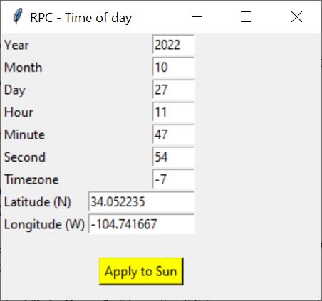 A very simple GUI in order to manipulate the parameter values easier.