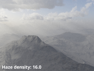 Haze density = 16