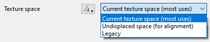 Texture space options