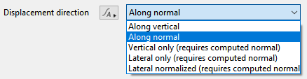 Displacment direction options