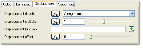 Surface Layer - Displacement Tab