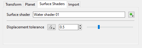 Surface Shaders Tab