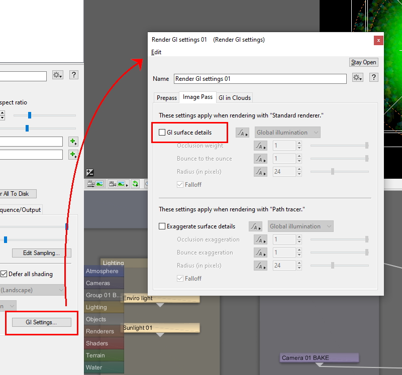 Turn off the Global illumination surface details for the project.