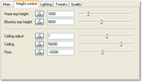 Planet Atmosphere - Height Control Tab