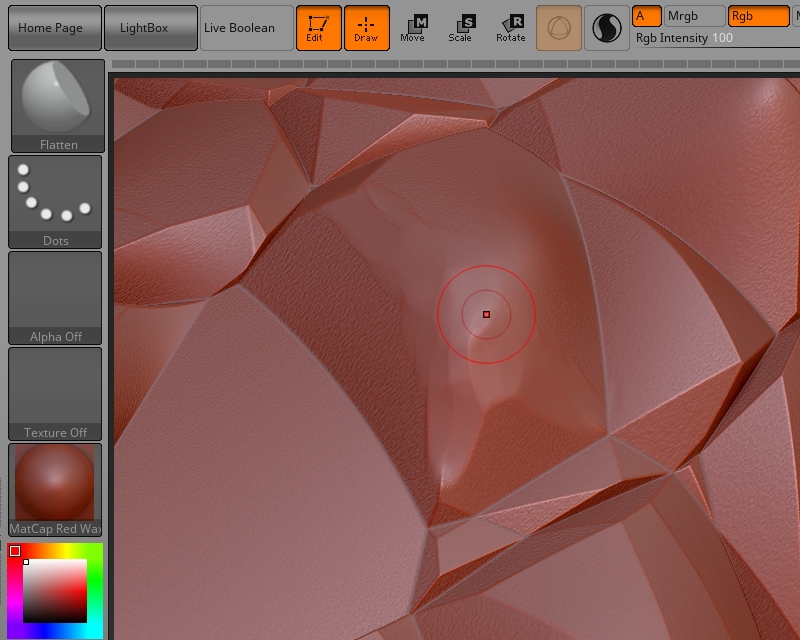 Click and drag along the edges of the Fake stones to flatten them.