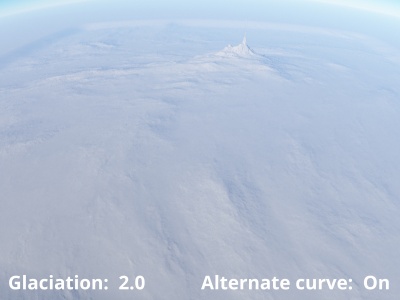 Glaciation = 2, Alternate curve enabled.