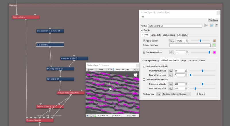 The Fractal warp shader can also define the location of where displacements may take place.